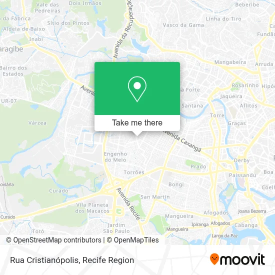 Rua Cristianópolis map