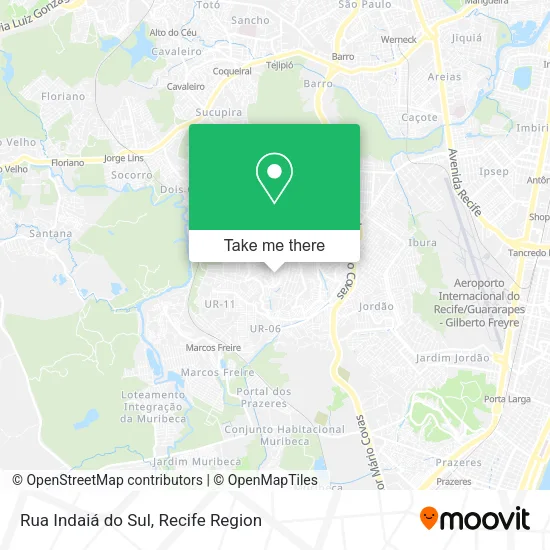 Rua Indaiá do Sul map