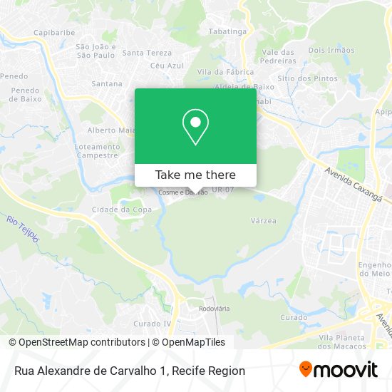 Mapa Rua Alexandre de Carvalho 1