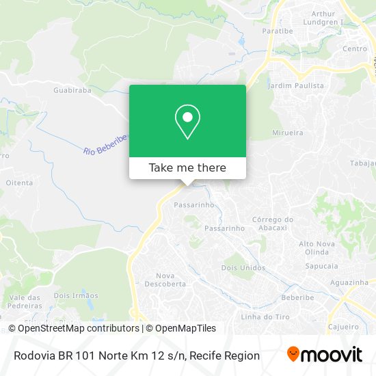 Rodovia BR 101 Norte Km 12 s/n map