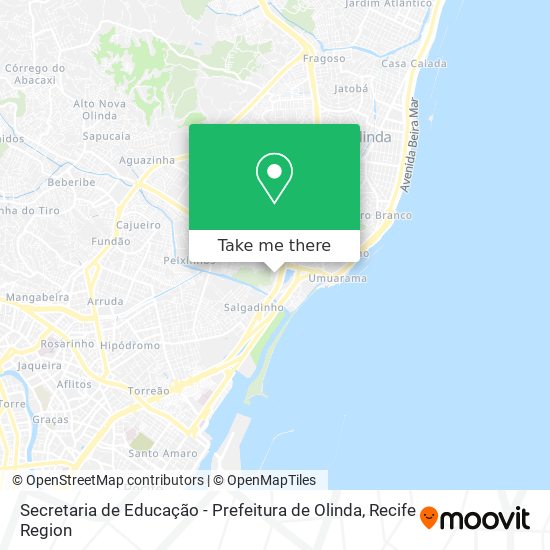 Secretaria de Educação - Prefeitura de Olinda map