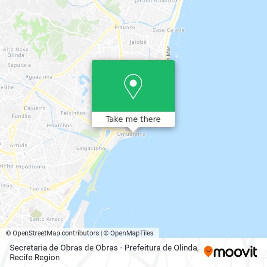 Secretaria de Obras de Obras - Prefeitura de Olinda map