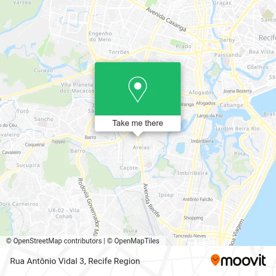 Rua Antônio Vidal 3 map