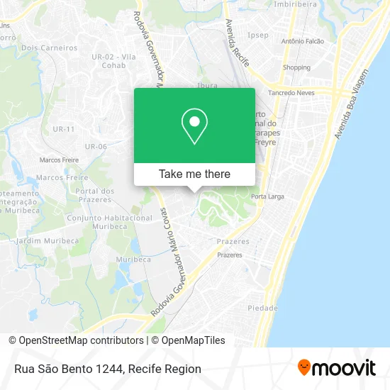 Rua São Bento 1244 map