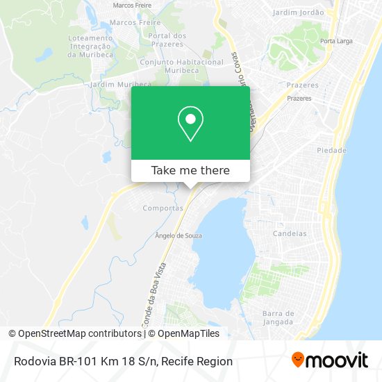 Rodovia BR-101 Km 18 S/n map
