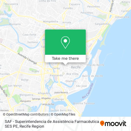SAF - Superintendencia de Assistência Farmacêutica SES PE map