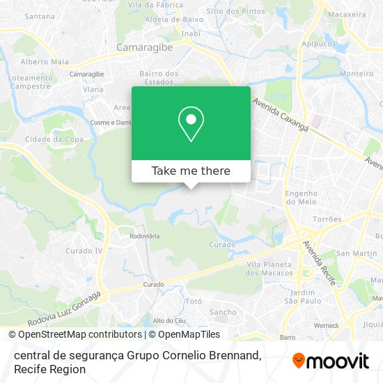 central de segurança Grupo Cornelio Brennand map