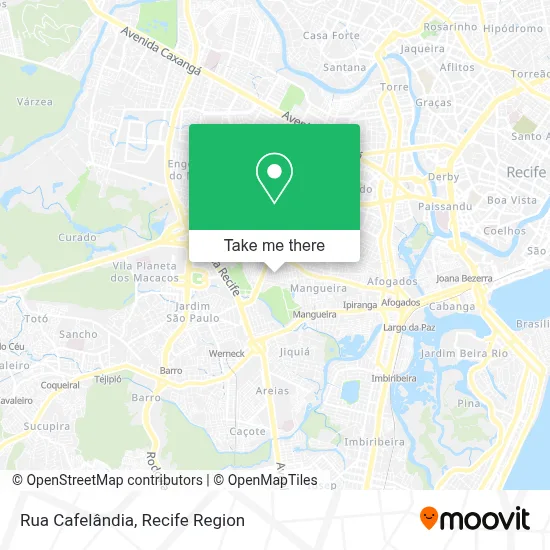 Rua Cafelândia map