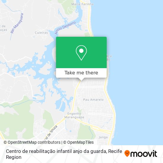 Centro de reabilitação infantil anjo da guarda map