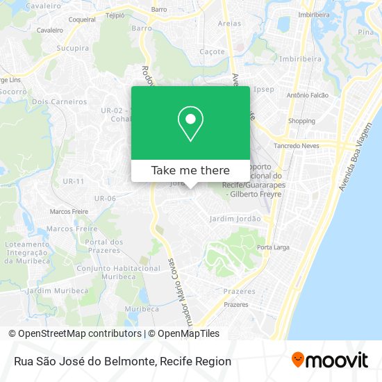 Rua São José do Belmonte map