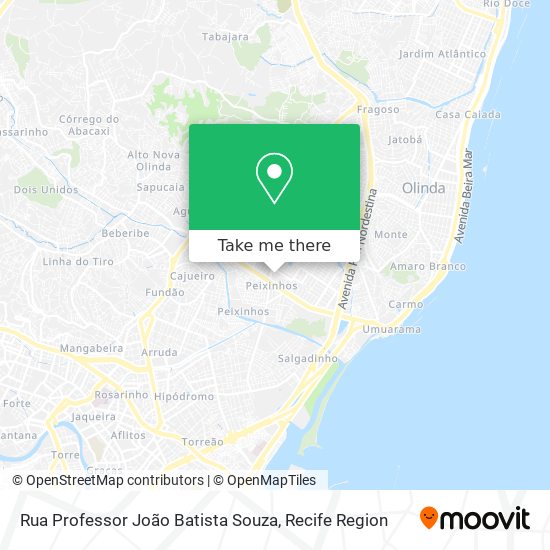 Mapa Rua Professor João Batista Souza