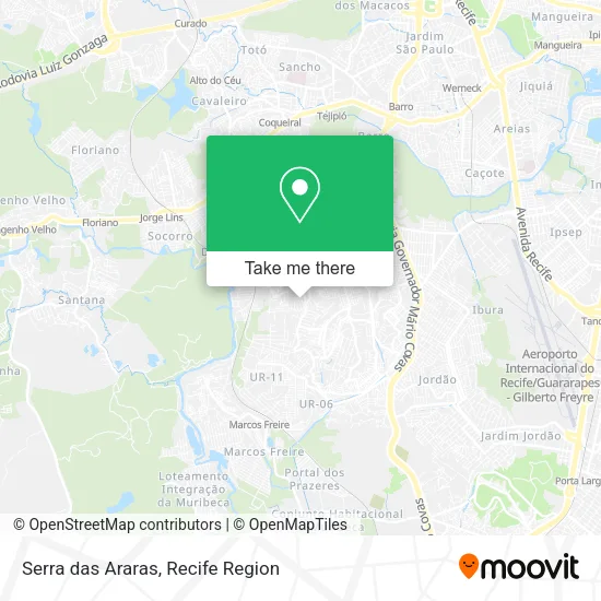 Serra das Araras map