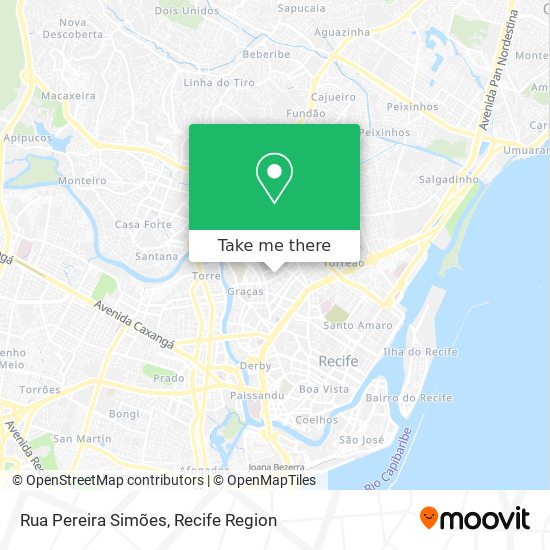 Mapa Rua Pereira Simões