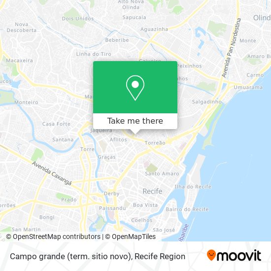 Mapa Campo grande (term. sitio novo)