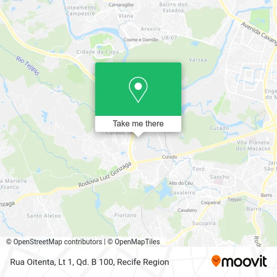 Rua Oitenta, Lt 1, Qd. B 100 map