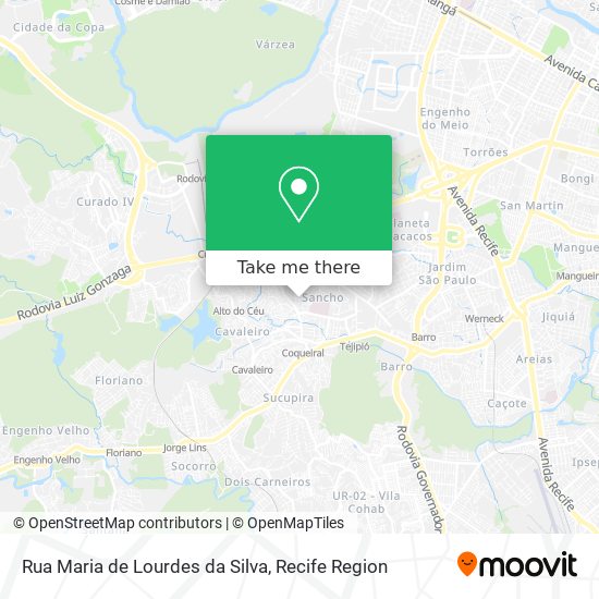 Mapa Rua Maria de Lourdes da Silva