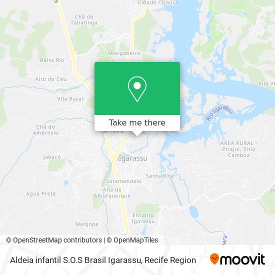 Aldeia infantil S.O.S Brasil Igarassu map