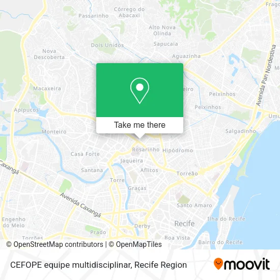 CEFOPE equipe multidisciplinar map