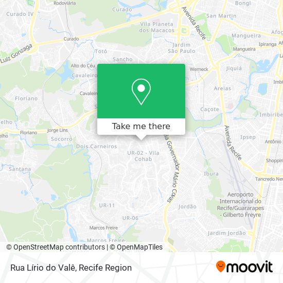 Rua Lírio do Valê map
