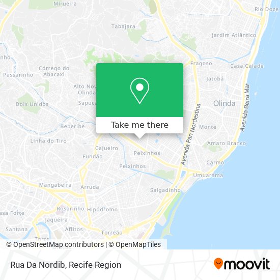 Rua Da Nordib map