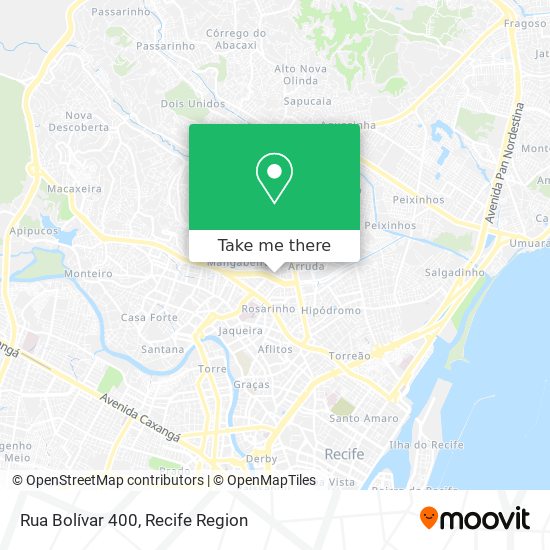 Mapa Rua Bolívar 400