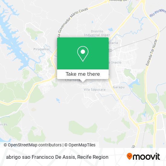 abrigo sao Francisco De Assis map