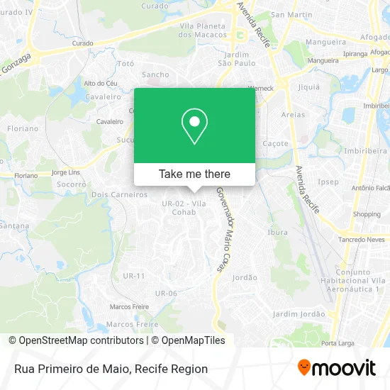 Rua Primeiro de Maio map