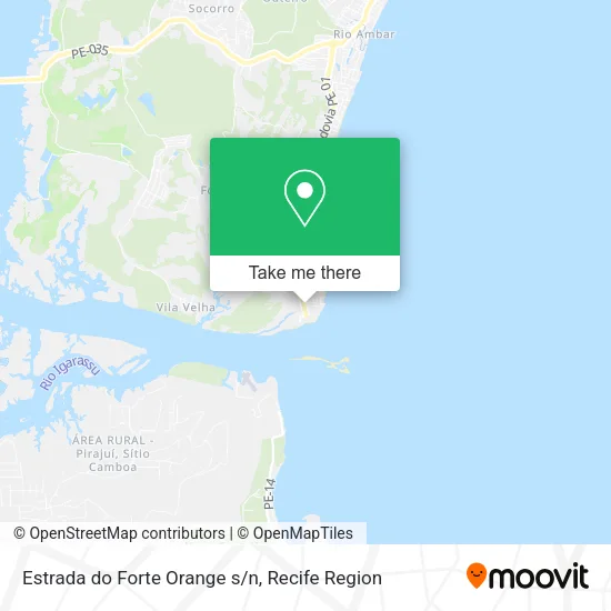Estrada do Forte Orange s/n map