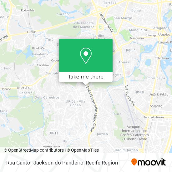 Rua Cantor Jackson do Pandeiro map