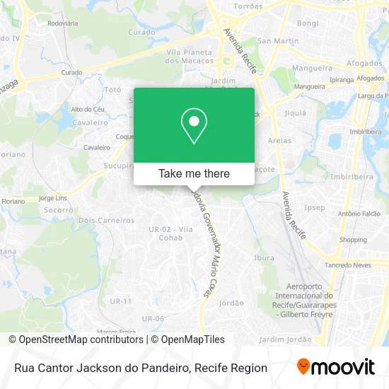 Rua Cantor Jackson do Pandeiro map