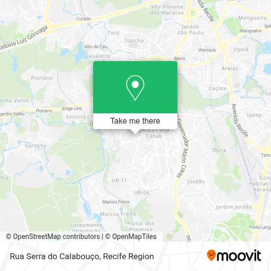 Rua Serra do Calabouço map