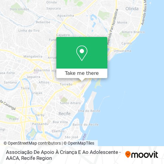Associação De Apoio À Criança E Ao Adolescente - AACA map