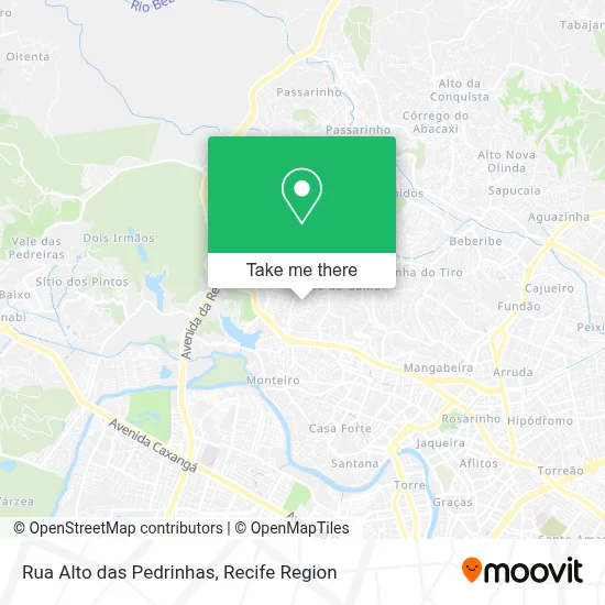 Rua Alto das Pedrinhas map