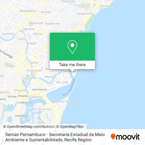 Semas Pernambuco - Secretaria Estadual de Meio Ambiente e Sustentabilidade map