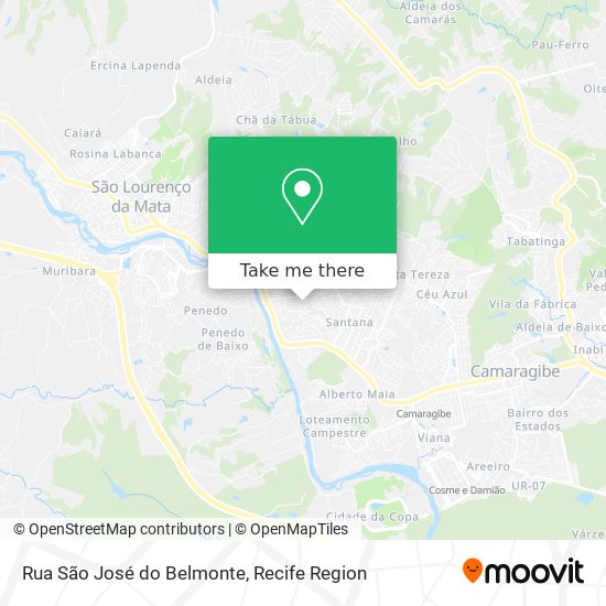 Rua São José do Belmonte map