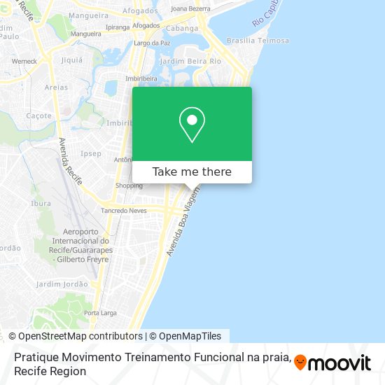 Pratique Movimento Treinamento Funcional na praia map