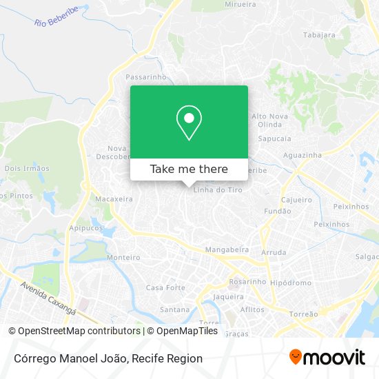 Córrego Manoel João map