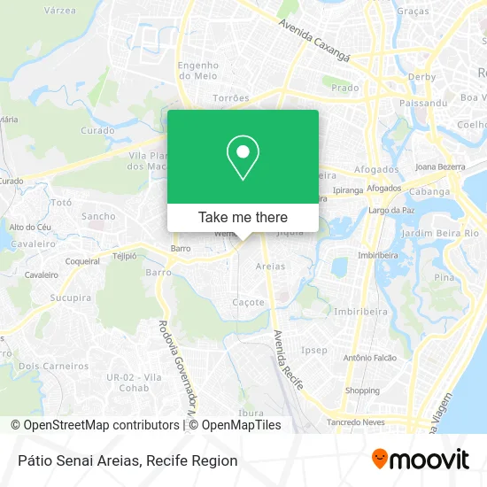 Pátio Senai Areias map