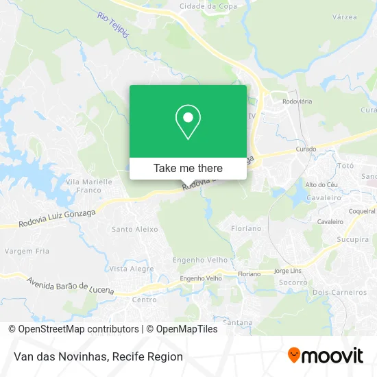 Van das Novinhas map