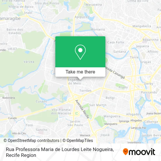 Rua Professora Maria de Lourdes Leite Nogueira map