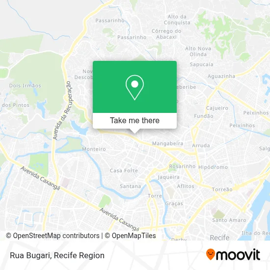 Rua Bugari map