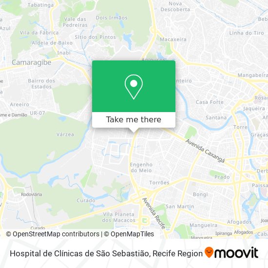 Hospital de Clínicas de São Sebastião map