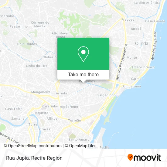 Rua Jupia map