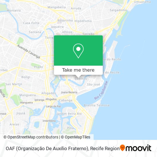 OAF (Organização De Auxílio Fraterno) map