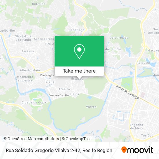 Mapa Rua Soldado Gregório Vilalva 2-42