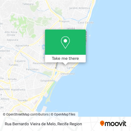 Mapa Rua Bernardo Vieira de Melo
