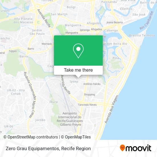 Zero Grau Equipamentos map