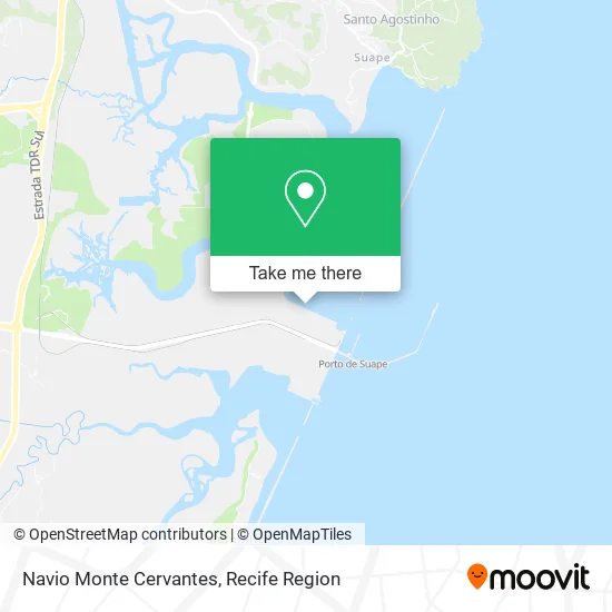 Navio Monte Cervantes map