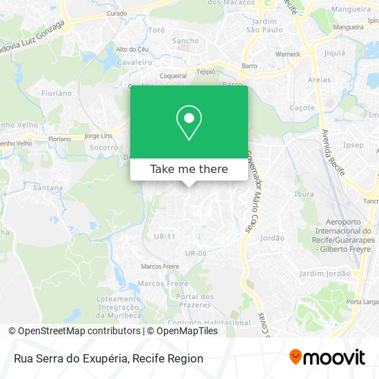 Rua Serra do Exupéria map