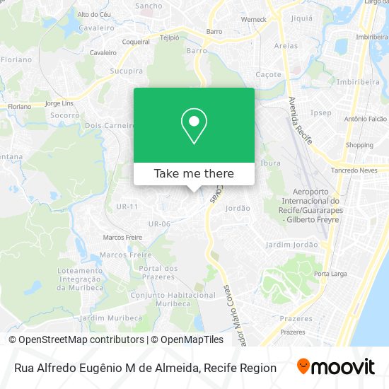 Mapa Rua Alfredo Eugênio M de Almeida